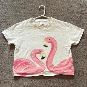 White pink Zara t-shirt lightly warn